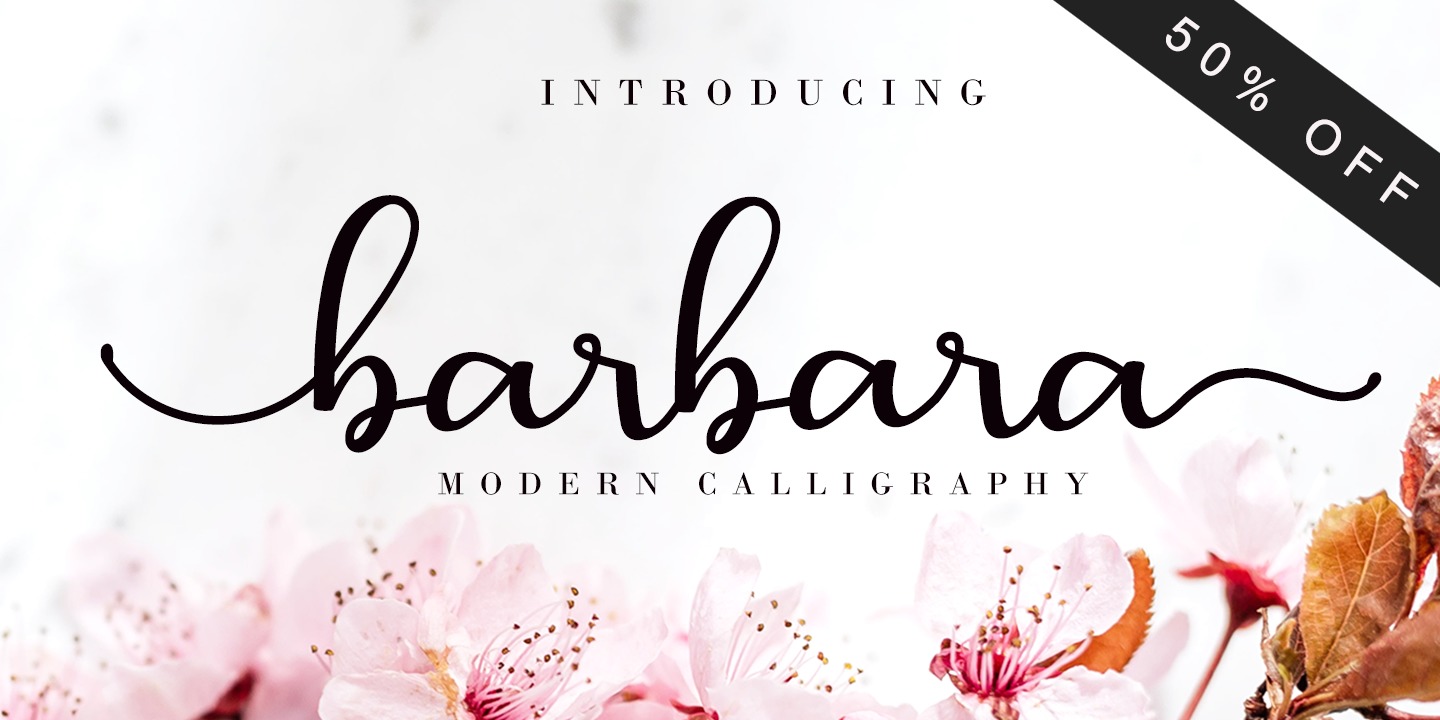 Пример шрифта Barbara Calligraphy Italic